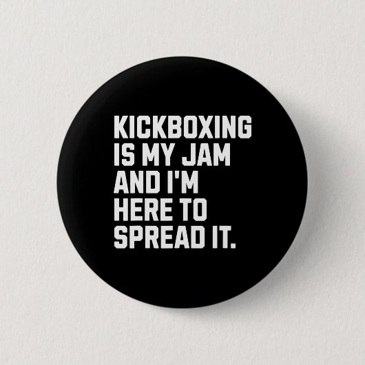 Kickboksen is mijn ding Grappige kickbokser Vechtk Ronde Button 5,7 Cm (Voorkant)