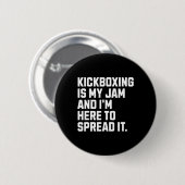 Kickboksen is mijn ding Grappige kickbokser Vechtk Ronde Button 5,7 Cm (Voorkant /achterkant)