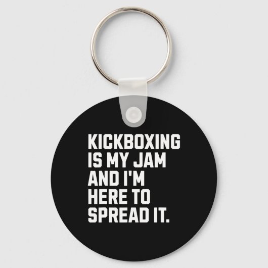 Kickboksen is mijn ding Grappige kickbokser Vechtk Sleutelhanger (Voorkant)