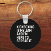Kickboksen is mijn ding Grappige kickbokser Vechtk Sleutelhanger (Voorkant)
