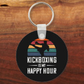 Kickboksen is mijn happy hour grappig kick boksen sleutelhanger (Voorkant)
