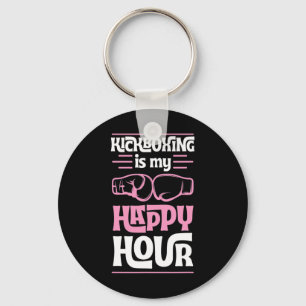 Kickboksen is mijn happy hour grappige gemengde ve sleutelhanger