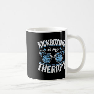 Kickboksen is mijn therapie Grappig boksen Karate Koffiemok