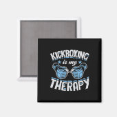 Kickboksen is mijn therapie Grappig boksen Karate  Magneet (Voorkant / Achterkant)