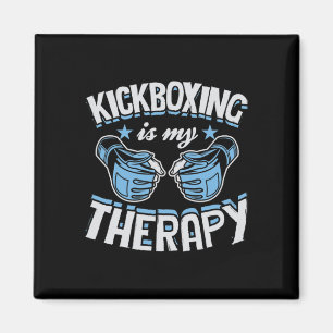 Kickboksen is mijn therapie Grappig boksen Karate Magneet