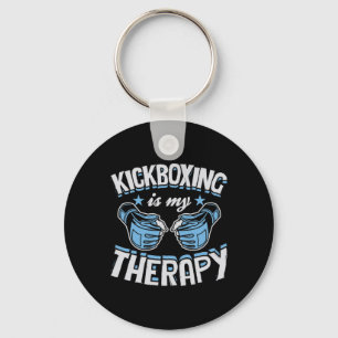 Kickboksen is mijn therapie Grappig boksen Karate Sleutelhanger