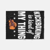 Kickboksen Is Min Of Zoiets Kickbokser Karate Bo Fleece Deken (Voorkant (Horizontaal))