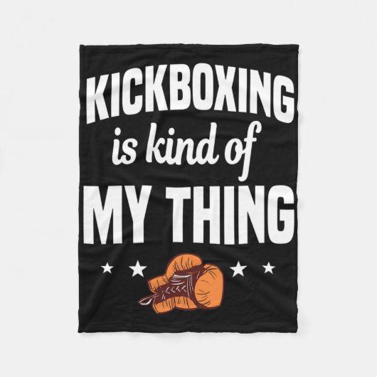 Kickboksen Is Min Of Zoiets Kickbokser Karate Bo Fleece Deken (Voorkant)