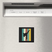 Kickboksen Karate Taekwondo Retro Des Magneet (Insitu (Vaatwasser))