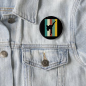 Kickboksen Karate Taekwondo Retro Des Ronde Button 5,7 Cm (In situ)