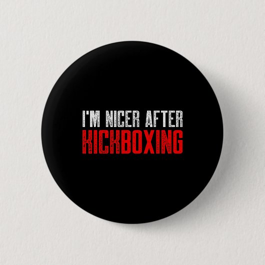 Kickboksen Kick Boksen Workout _5 Ronde Button 5,7 Cm (Voorkant)