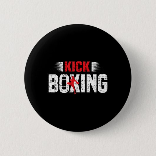 Kickboksen Kickboksen Bokkers Kickboksers Vechtkun Ronde Button 5,7 Cm (Voorkant)
