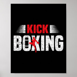 Kickboksen Kickboksen Bokser Kickboksers Vechtkuns Poster