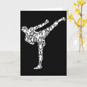 Kickboksen Kickbokser Karate Jongens Kinderen Mann Kaart (Gele Bloem)