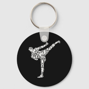 Kickboksen Kickbokser Karate Jongens Kinderen Mann Sleutelhanger