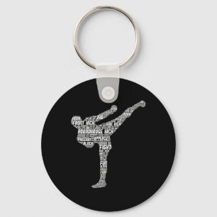 Kickboksen Kickbokser Karate Mannen Kinderen Jonge Sleutelhanger