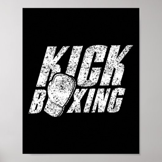 Kickboksen Kickbokser Kickbox Kick Boksen Vechtkun Poster (Voorkant)