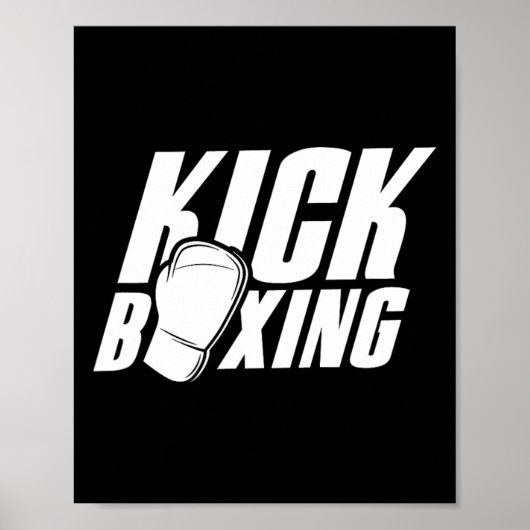 Kickboksen Kickbokser Kickbox Kick Boksen Vechtkun Poster (Voorkant)