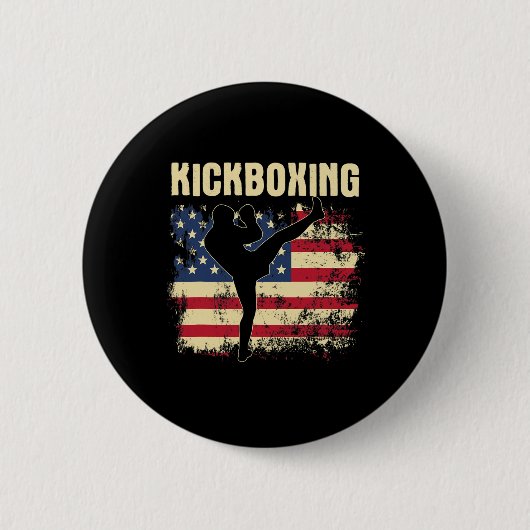 Kickboksen - Kickbokser Mixed Martial Arts Coach G Ronde Button 5,7 Cm (Voorkant)