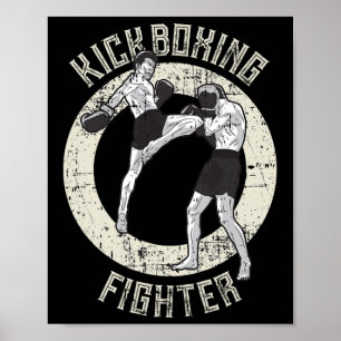 Kickboksen Kickbokser Vechtsporten Cool Mma-vechte Poster