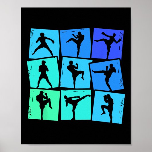 Kickboksen Kickboxer Muay Thai Kinderen Jongens Ma Poster (Voorkant)
