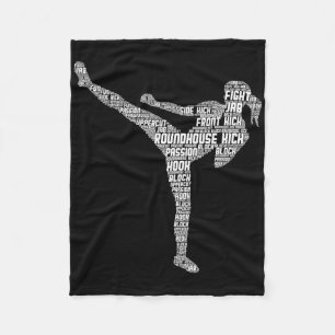 Kickboksen Kickboxer Taekwondo Karate Meisjes Vrou Fleece Deken