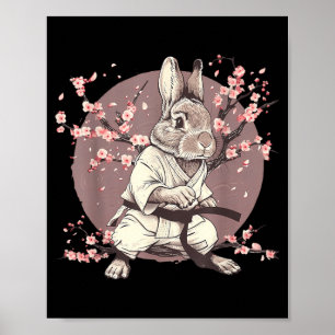 Kickboksen Konijn Taekwondo Karate MMA Bunny Poster