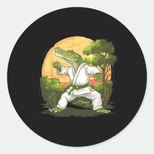 Kickboksen Krokodil Taekwondo Karate Mma Grappig M Ronde Sticker