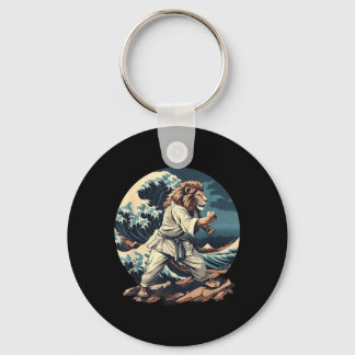 Kickboksen Leeuw Golven Taekwondo Jiu-Jitsu Mma Le Sleutelhanger