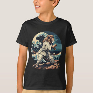 Kickboksen Leeuw Golven Taekwondo Jiu-Jitsu Mma Le T-shirt