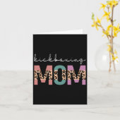 Kickboksen Mama Grappig Boksen Kickboksen Mama Gif Kaart (Gele Bloem)