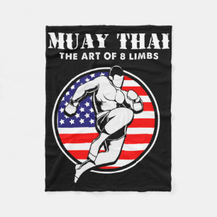 Kickboksen Martial Arts De Kunst Van 8 Ledematen M Fleece Deken