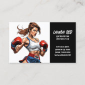 Kickboksen Martial Arts Instructeur Visitekaartje (Voorkant)