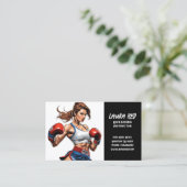 Kickboksen Martial Arts Instructeur Visitekaartje (Staand voorkant)