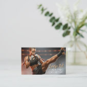 Kickboksen Martial Arts Muay Thai Instructeur Visitekaartje (Staand voorkant)
