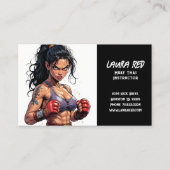 Kickboksen Martial Arts Muay Thai Instructor Visitekaartje (Voorkant)