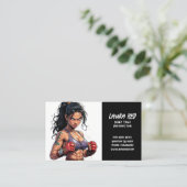 Kickboksen Martial Arts Muay Thai Instructor Visitekaartje (Staand voorkant)