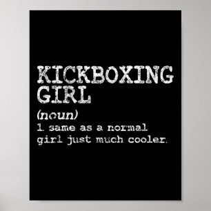 Kickboksen Meisje Definitie Grappige Vrouwen Coach Poster