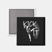 Kickboksen Meisje Kick Het  Magneet (Voorkant / Achterkant)