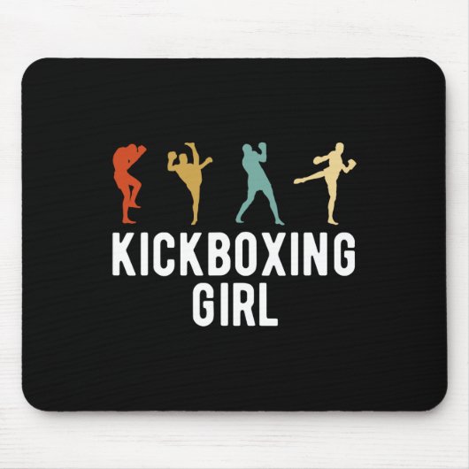 Kickboksen Meisje Kickboxer  Muismat (Voorkant)