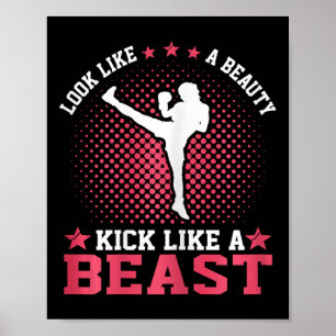 Kickboksen Meisje - Lijk op een schoonheid Kick al Poster