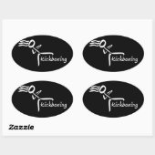 Kickboksen meisje stickers (Vel)