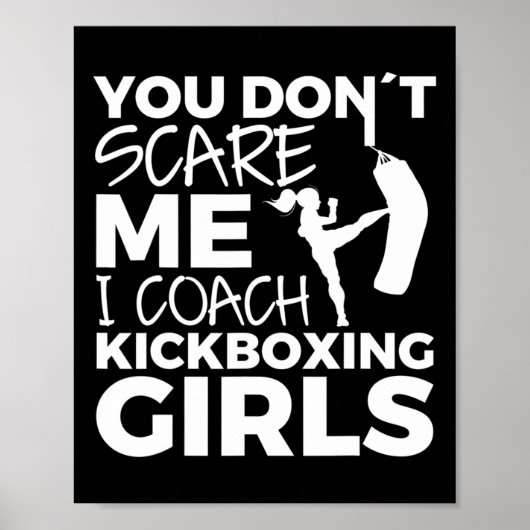 Kickboksen Meisjes Coach Poster (Voorkant)