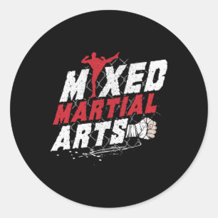 Kickboksen Mma Mixed Martial Arts Fan Cadeau Idee Ronde Sticker