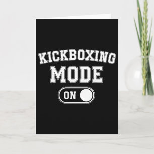 Kickboksen Modus Aan Funny Kickboxer Cadeau Coach  Kaart