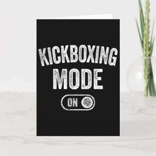 Kickboksen Modus Aan Funny Kickboxer Cadeau Coach Kaart
