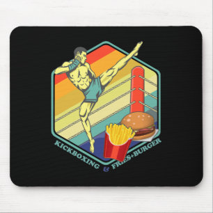 Kickboksen Muay Thai Boksen Frites Burger Fastfood Muismat