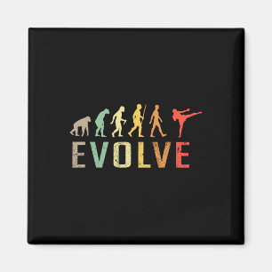 Kickboksen Muay-thai Evolutie Vintage Grappig Ontw Magneet