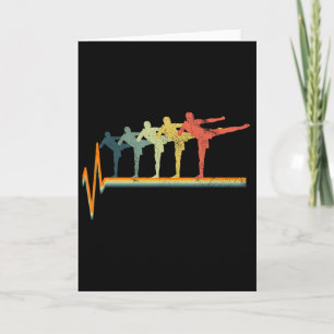 Kickboksen Muay Thai Thaiboxen Mma Vintage Kaart