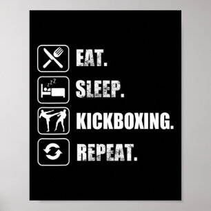 Kickboksen Muay Thai Vechtkunst Tijger Sak Yant Poster